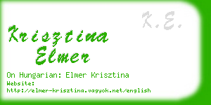 krisztina elmer business card